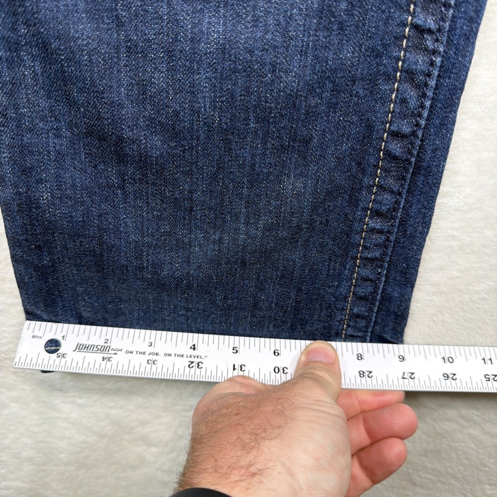 Miss Me Bootcut Jeans Womens 31 Blue Rhinestone Angel Wing Flap Pocket Low Rise - Picture 8 of 10